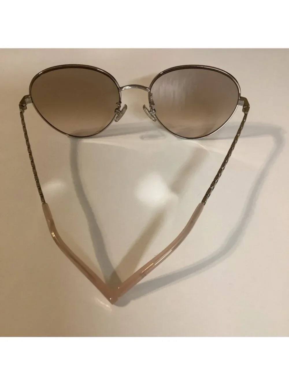 Coach 0HC7114 90018Z Silver Aviator Full Rim Sunglasses